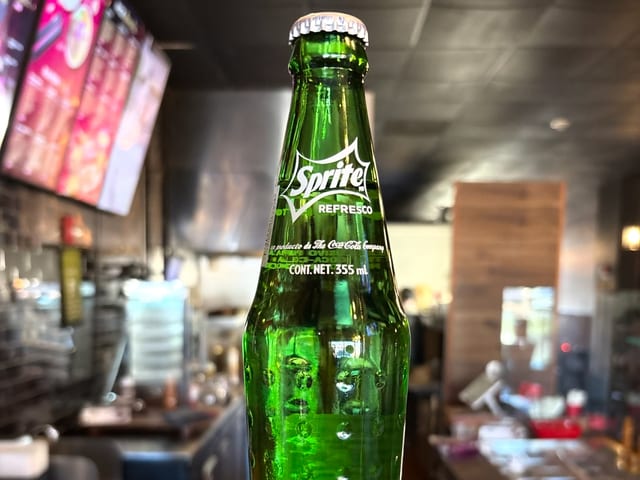 Glass Bottle Sprite.